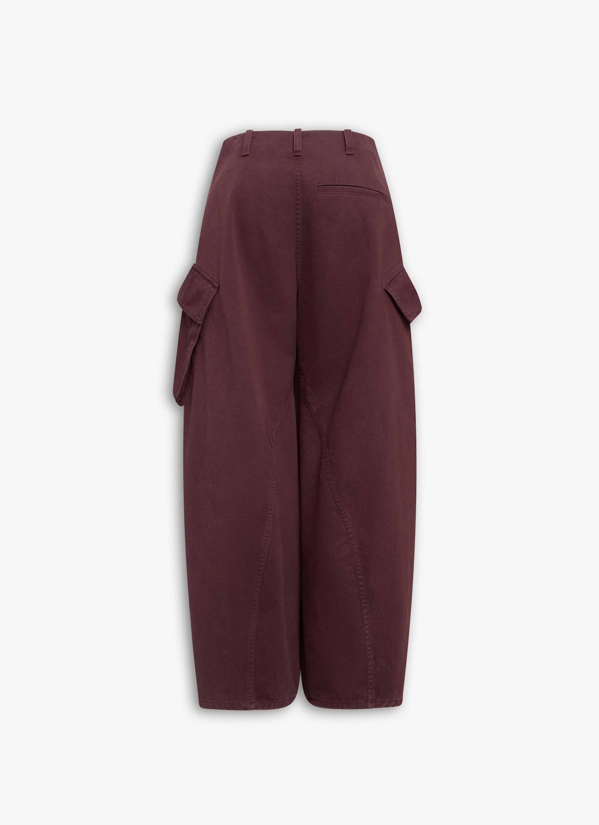 ROUND CARGO PANTS ALAÏA BURGUNDY ROUND CARGO PANTS